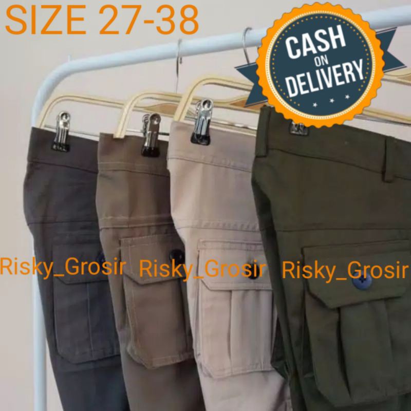 Celana Pendek Pria Cargo Size 27-38