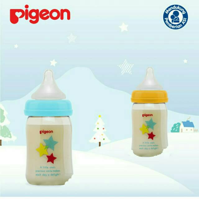 Pigeon Botol Susu PPSU wide neck 160 ml wideneck peristaltic plus Motif Mickey PPSU Snoopy