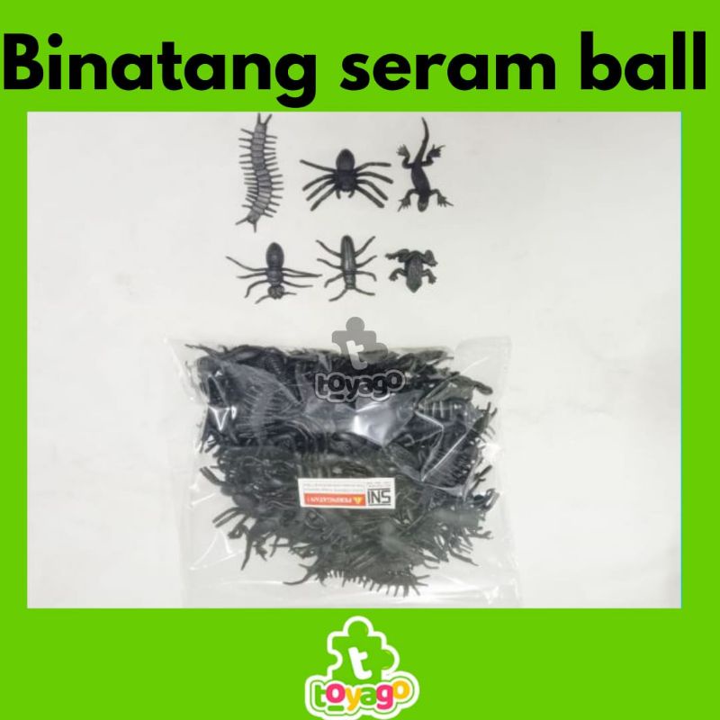 Mainan Binatang Seram +- 90Pcs Grosir Murah Karet