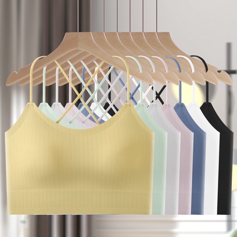 Kemben Bra Seamless Korean Tank Top Bralette Pakaian Dalam Wanita Crop Top Sport Bra Kemben Pendek BH Cewek Tanpa Kawat Tanktop Bralete