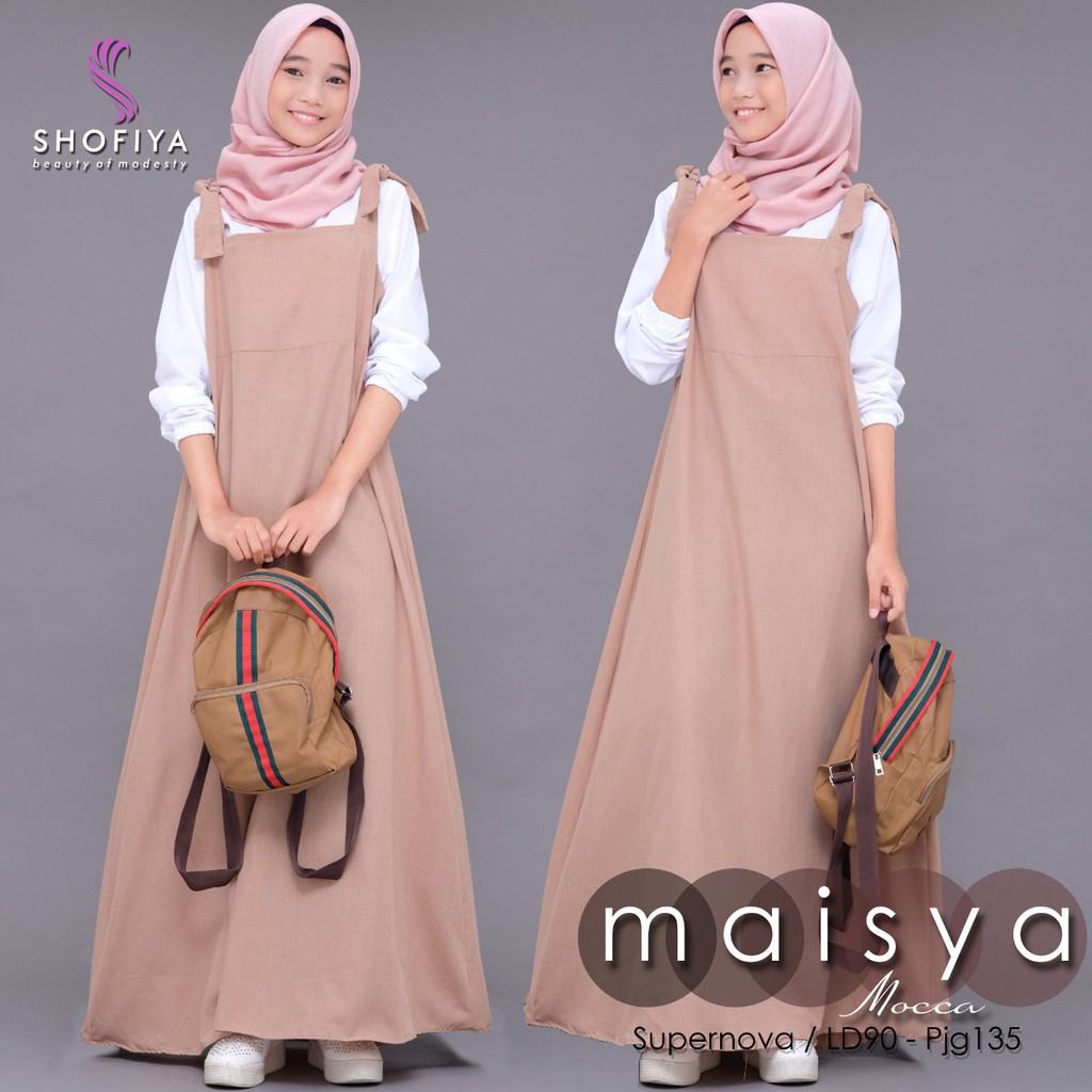 Ori By Shofiya Dress Gamis Supernova Inner & outer ld 90 pb 138 fit M Size remaja