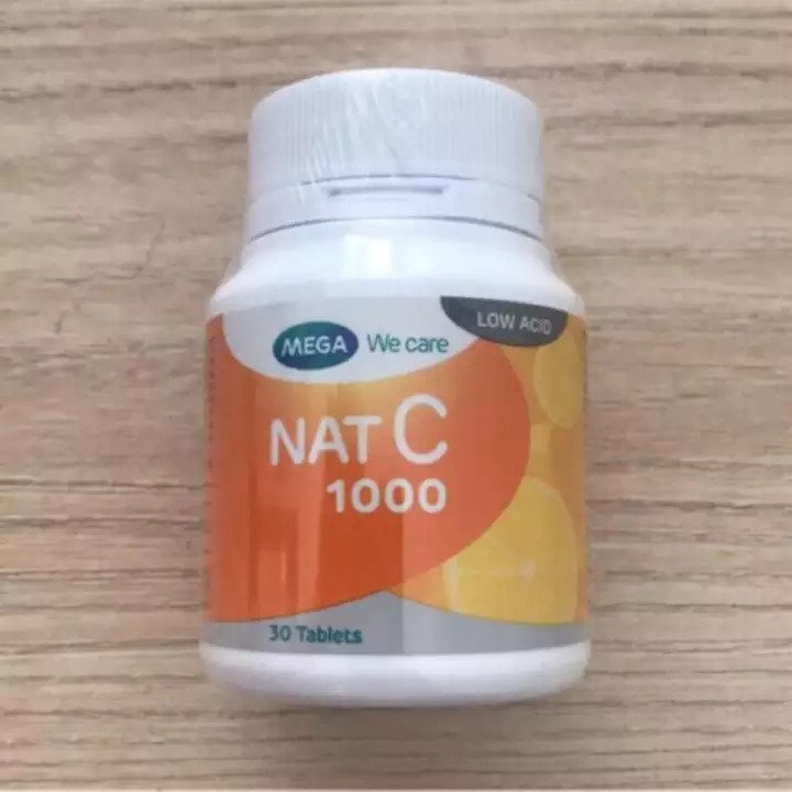Mega We Care NAT C 1000 Mg 30 Tablet Vitamin C Daya Tahan Tubuh