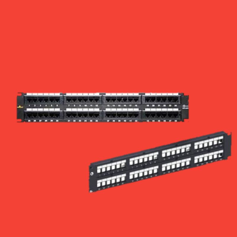 patch panel 24 port cat 5 plus modular cat 5e amp commscope 1u rackmount 19&quot; 19 inc