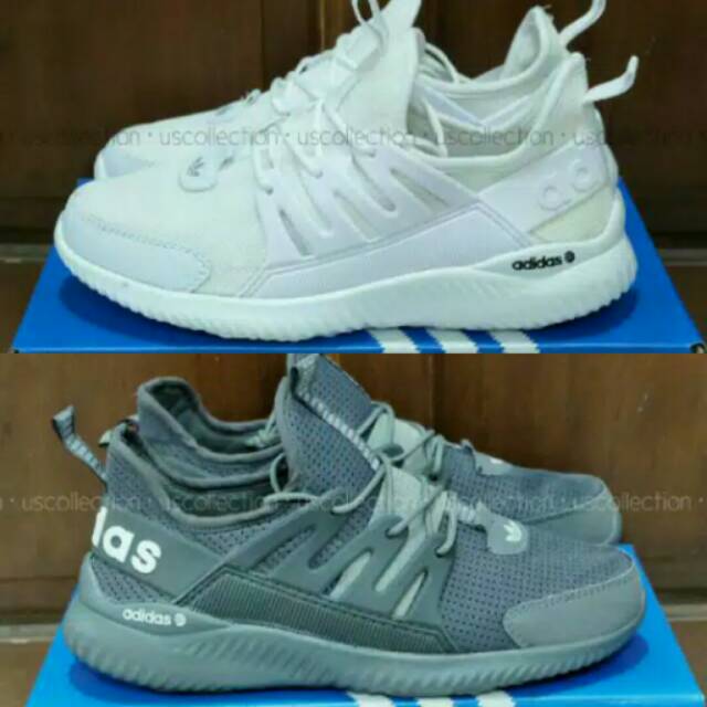 Sepatu Adidas Alphabounce Semi slop Ultraboost Import Vietnam Running Putih Polos Abu Sneakers