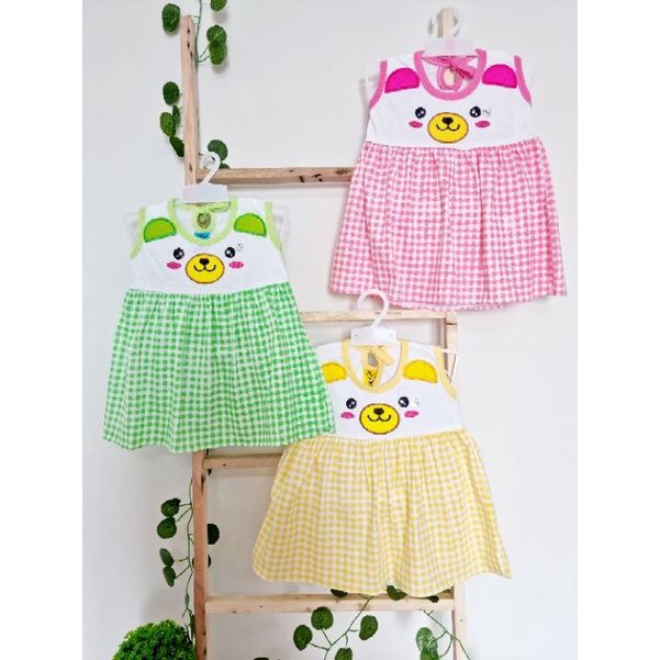 Rok Dress Kutung Anak Bordir Bear All Size 6 Bulan - 1 Tahun SNI