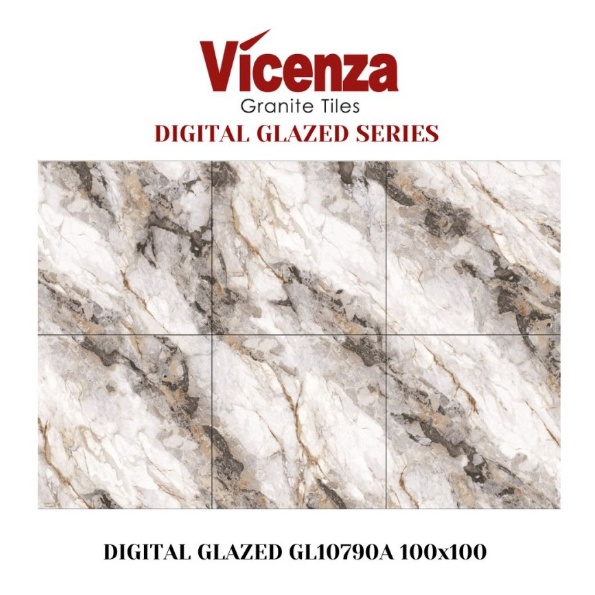 MARMER COKLAT GLOSSY UK.100X100 DINDING/LANTAI GRANITE VICENZA