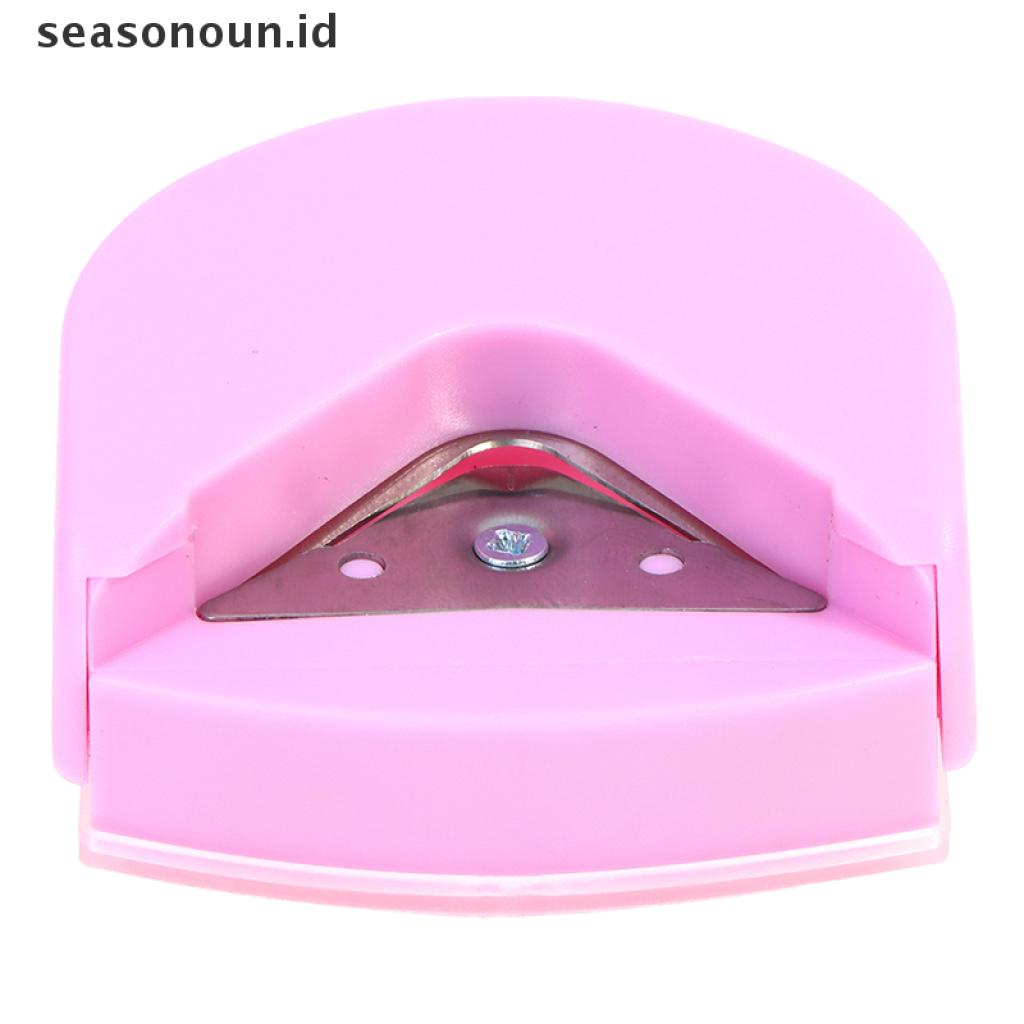 (seasonoun) Alat Pemotong Sudut Kertas Mini R4 DIY Warna pink