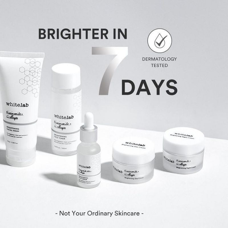 WHITELAB NIACINAMIDE + COLLAGEN SERUM / FACIAL WASH / TONER / DAY CREAM / NIGHT CREAM