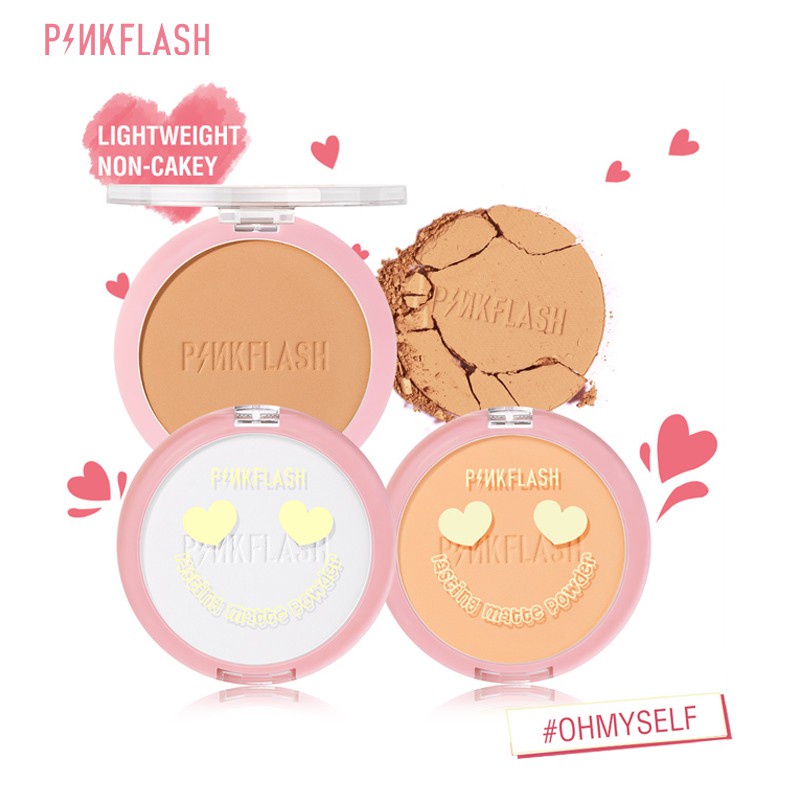 PINKFLASH OhMySelf Pressed Powder Long-lasting Matte Lightweight Oil Control Special Edition PINK FLASH