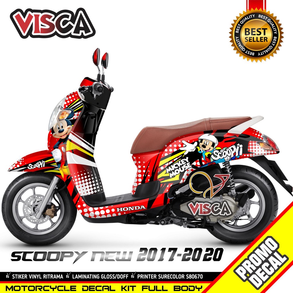 Decal Scoopy New 2018 2019 2020 Full Body Stiker Scoopy New 2018 2019 Full Body Mickey Mouse Type 3