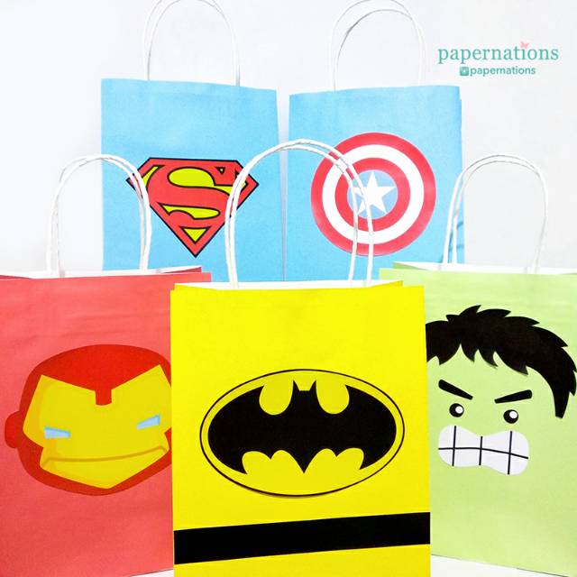 

Paper Bag Superheroes / Superheroes Marvel Paper Bag / Avengers Paper Bag / Goodie Bag Superhero