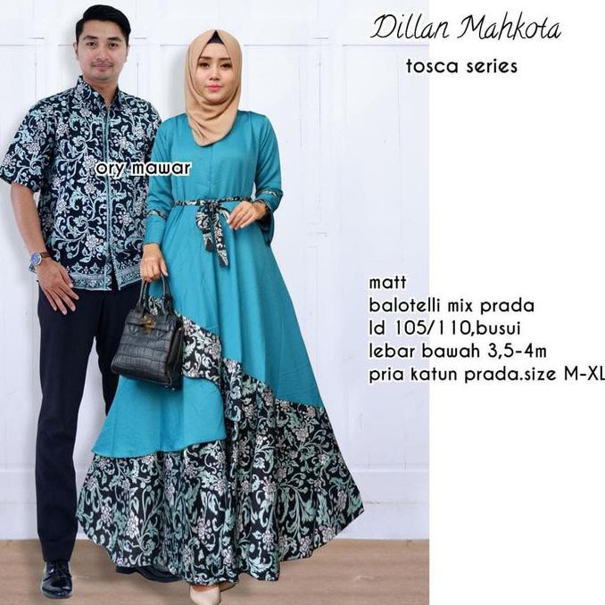 Batik Wanita Baju Batik Gamis Wanita Sarimbit Pesta Couple Muslim Keluarga Mewah Couple Shopee Indonesia
