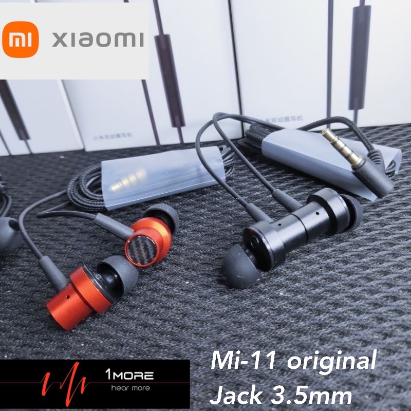 GROSIR HANDSFREE XIAOMI JACK JARUM 3.5MM EARPHONE HF MI11 REDMI11 NEW PURE BASS