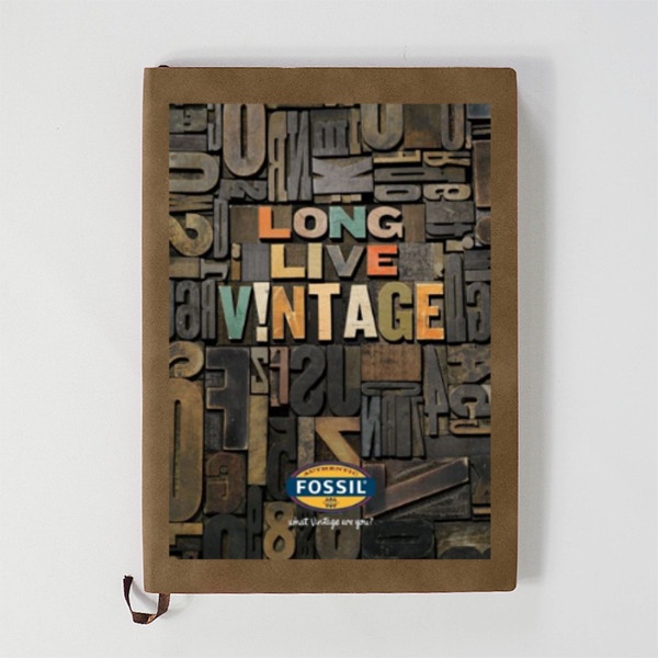 

Motif Vintage Notebook Retro Kulit A5 Custom