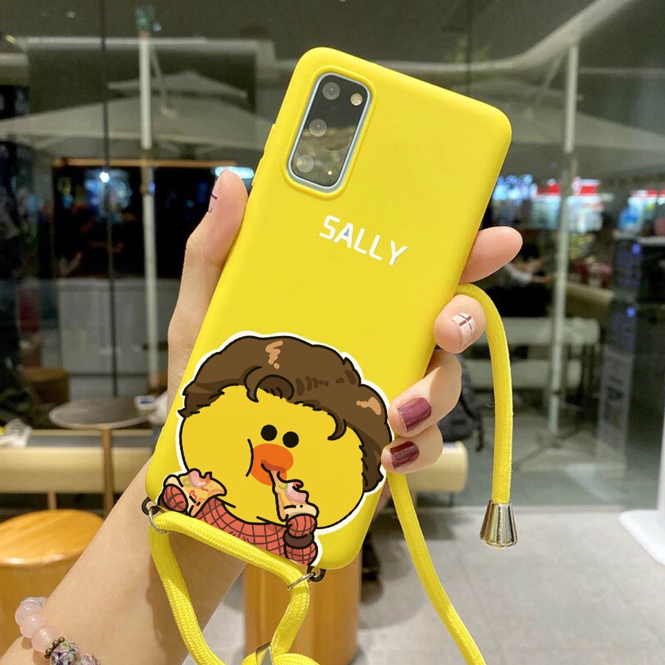 (ST 07)Softcase + Tali For All Type Handphone | Realme c11 2021- Oppo74 - RENO 6 - Redmi note 8 - Vi