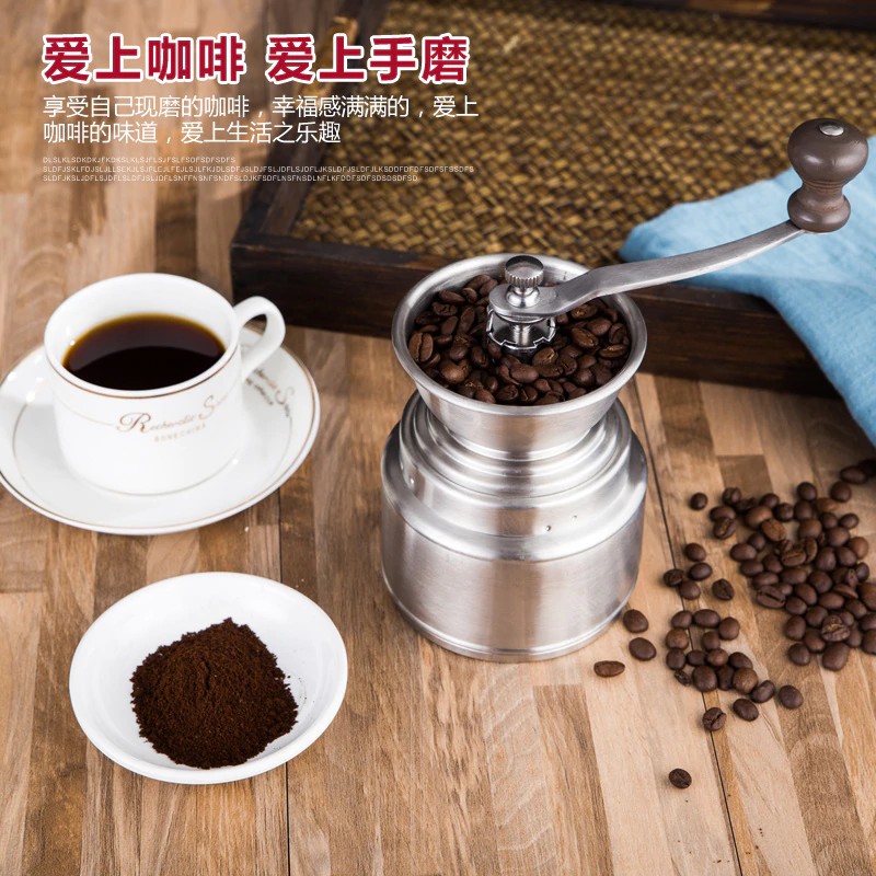 Portable Coffee Grinder Stainless Steel Adjustable Manual Ceramic Coffee Grinder Bean Miller