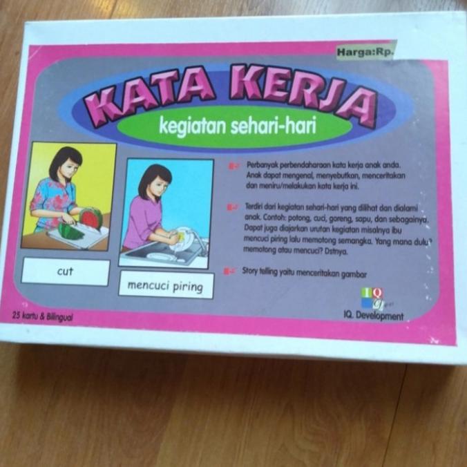 Kartu Kata Kerja Ibu Terapi Wicara Iq Development Flash Cards
