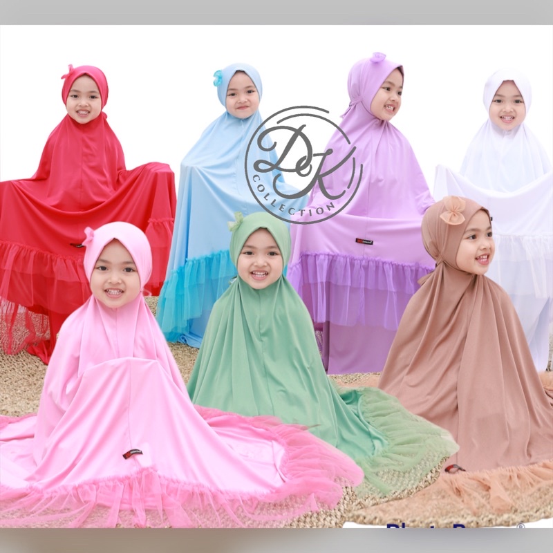 Mukena Anak Dengan Aksen tile dan pita lucu / Mukena Sabina Allsize 3-6 thun