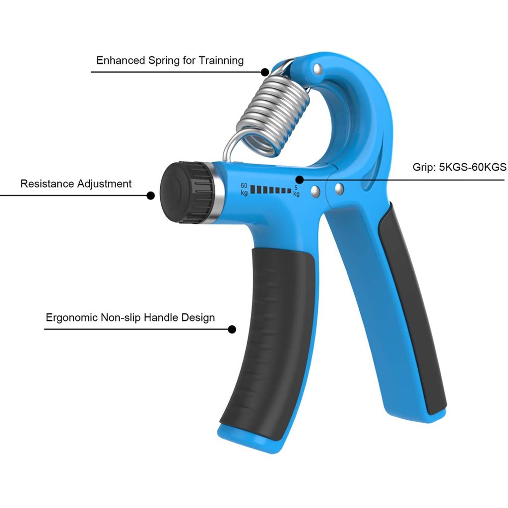 Alat Latihan Otot Jari Tapak Tangan Hand Grip Crushing Trainer 5-60KG