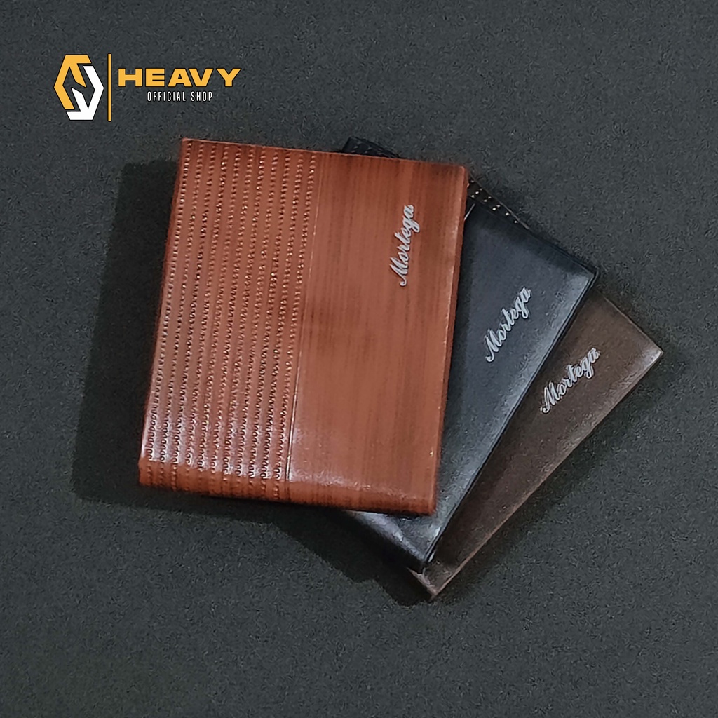 Mortega - Dompet Pria Lipat PU. Leather Wallet Premium - Dompet Cowok Mortega - 01