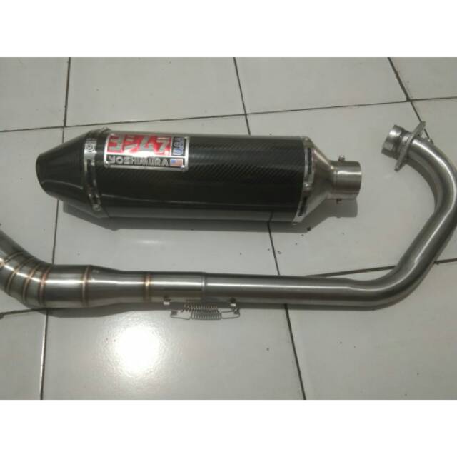 knalpot yoshimura usa carbon full system buat motor matic bebek dan 150 cc