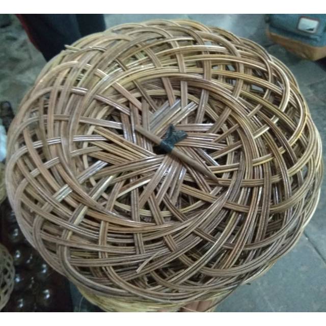 PIRING ANYAMAN LIDI KELAPA FLEKSIBEL DIAMETER 22-24 CM - ALAS MAKAN MURAH HAND MADE