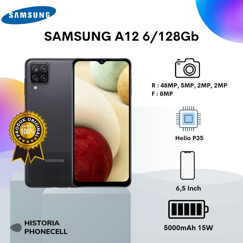 Samsung Galaxy A12 Ram 6/128Gb Baru Garansi Resmi