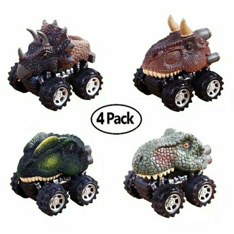 Mainan Mobil Dinosaurus Cars 6pcs Kado Paket Mobil Dino Toys Car Pull Back Hadiah Ultah