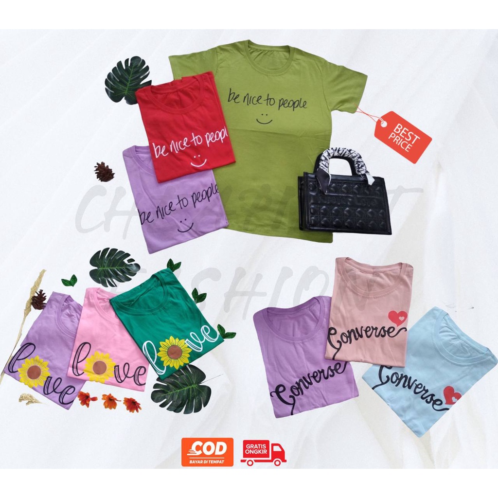 Baju Tshirt Wanita / Kaos Anak Remaja ABG / Tumblr Tee / Kaos Couple / Kaos warna lilac