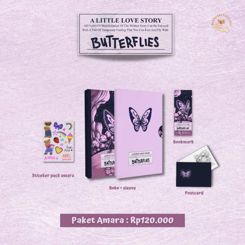 Novel Butterflies - Alesacakes (Paket Amara dan Abel)