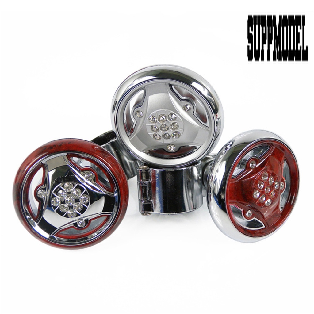 Cover Knob Spinner Setir Mobil Aksen Berlian Imitasi