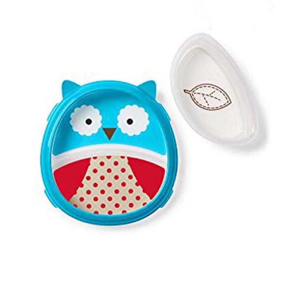 SKIP HOP Zoo Tabletop Melamine Plate &amp; Bowl Set - Owl