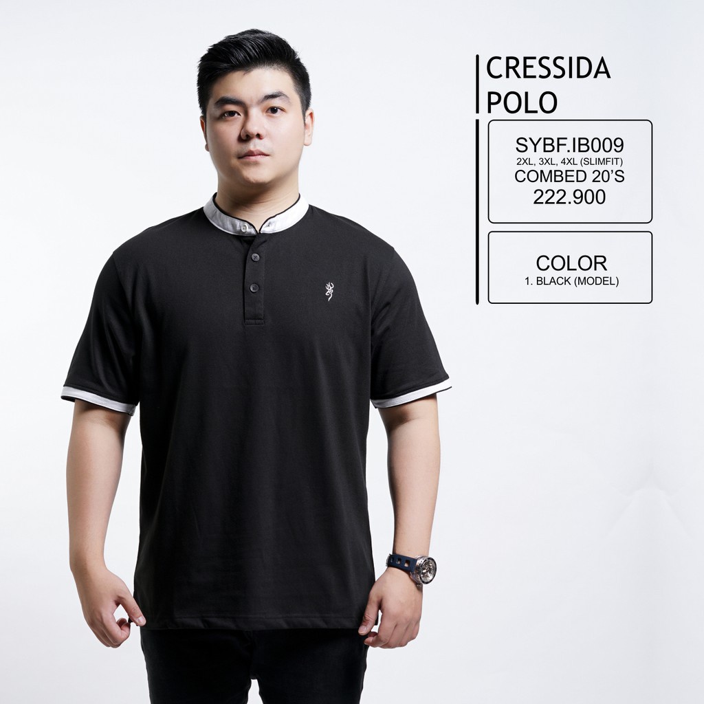 gof 06A1 CRESSIDA BIGSIZE POLO T-SHIRT Pakaian Pria Atasan Kaos Polo Berkerah Wangky Polo Lengan Pendek