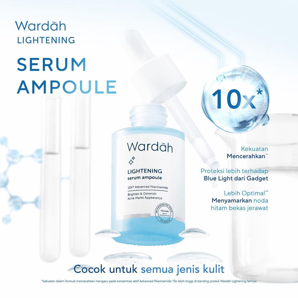 Wardah Lightening Serum Ampoule Niacinamide 30 ml / Wardah Lightening Series / Wardah Serum