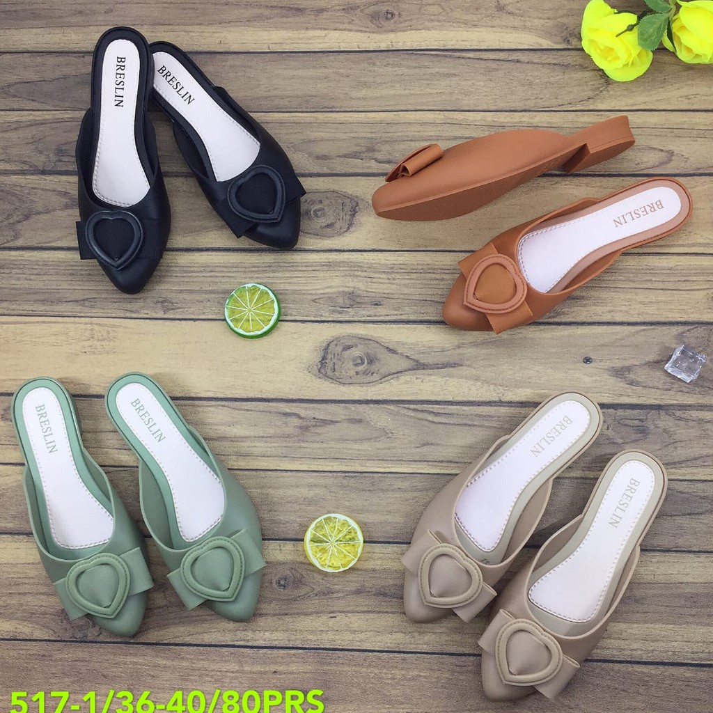 Sandal Selop Wanita Import Jelly Breslin Love WNL 517-1