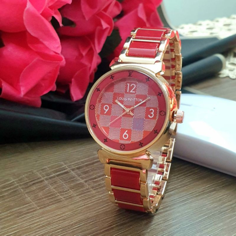 Jam tangan wanita/New louis vuitton,Strap stainless steel back mika