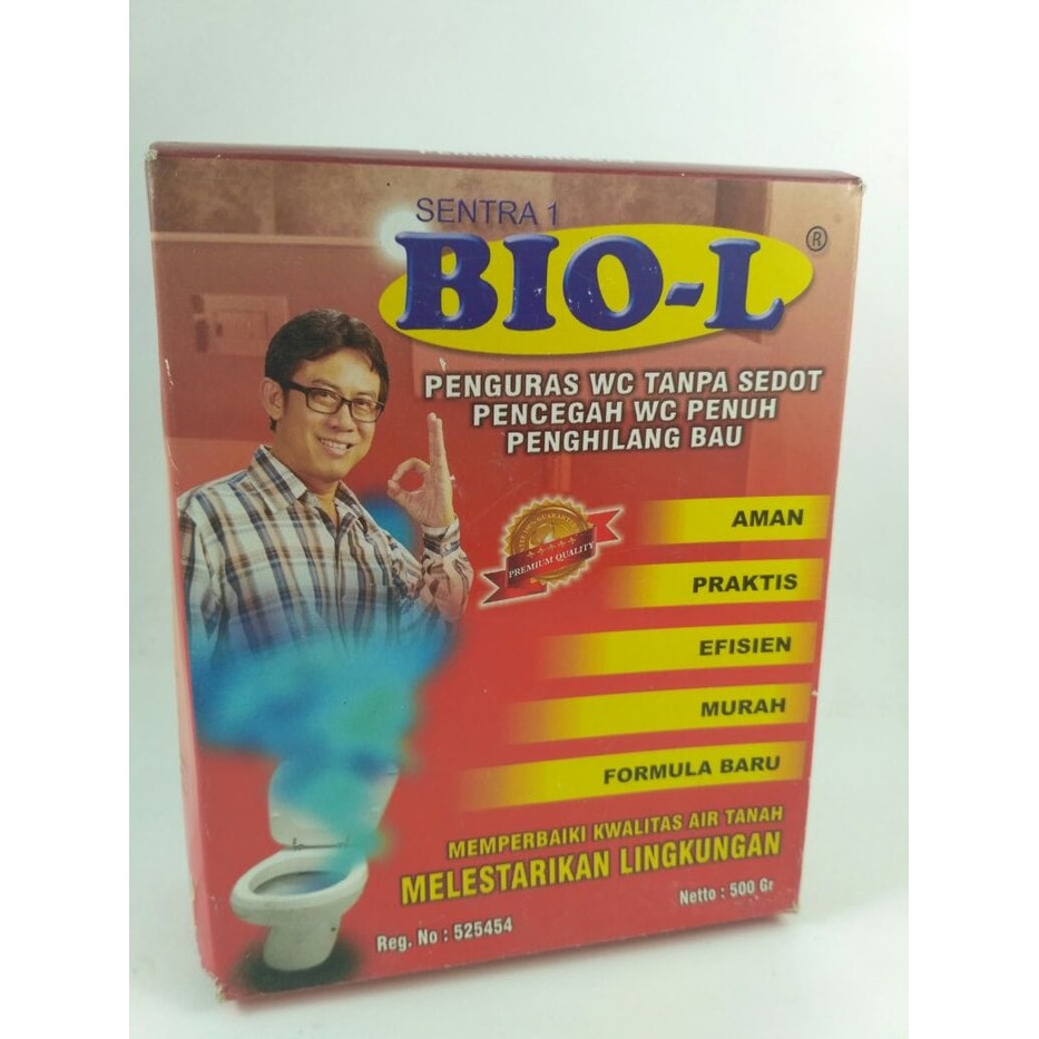 PENGURAS WC TANPA SEDOT dan PENGHILANG BAU BIO-L  500 Gram