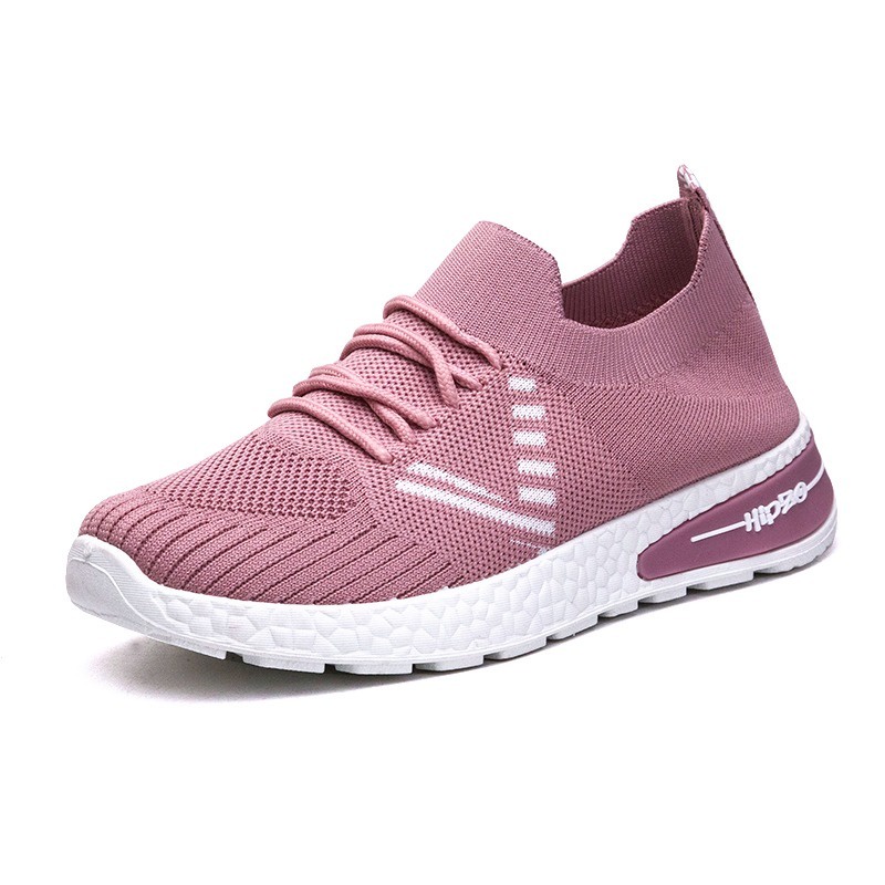 Sepatu Wanita Original Hipzo Sneakers Wanita Running Olahraga Senam cewek Yoga Terbaru Jogging-Pink