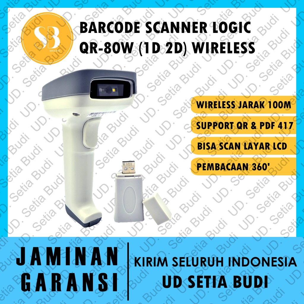 Barcode Scanner Logic QR-80W (1D 2D) Wireless