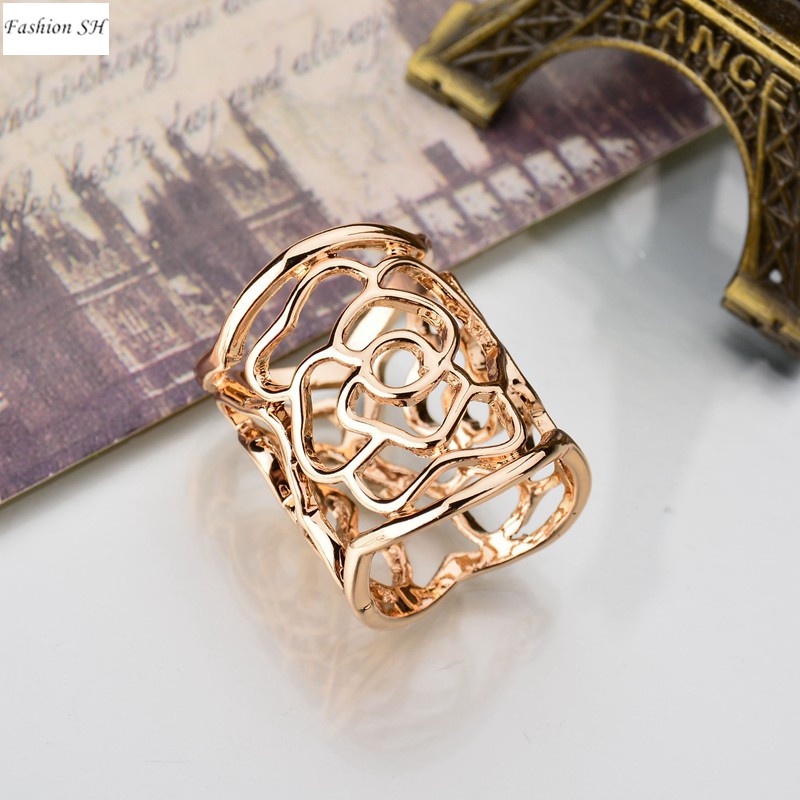 Women's hollow Rose Scarf Buckle Clip Cincin Tudung M40033