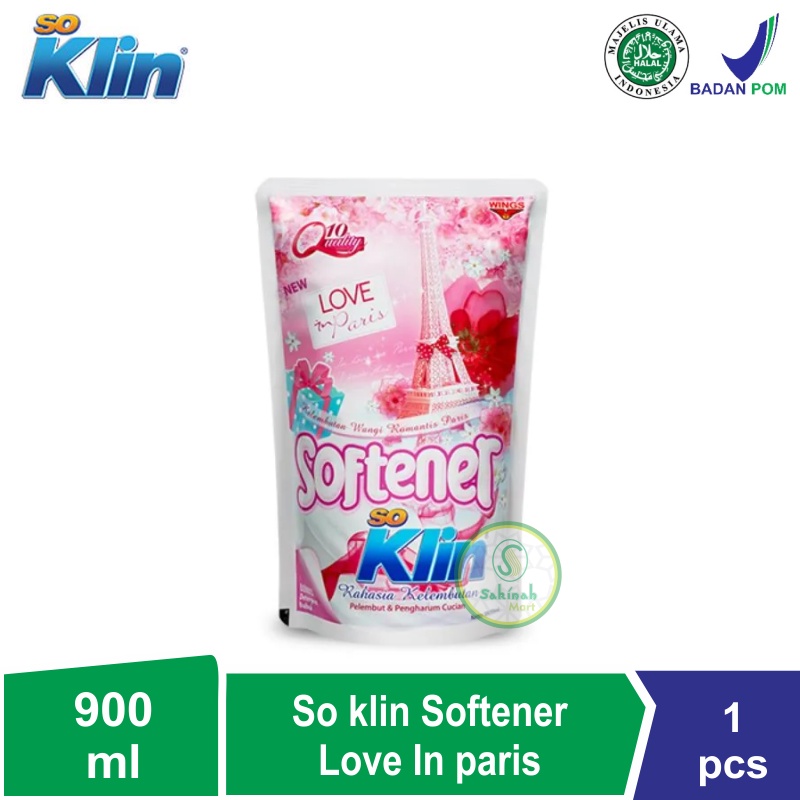 So klin Softener Pelembut &amp; Pengharum Pakaian 900ml