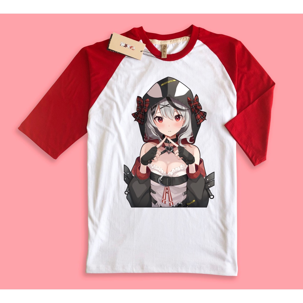 Kaos Raglan Anime Hololive Sakamata Chloe Cute Vtuber