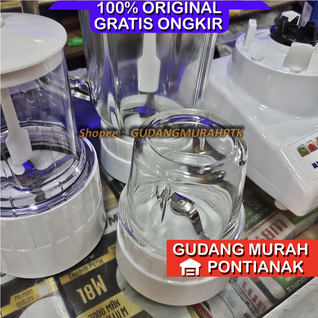 Blender Miyako 3in1 kaca BL 102 GS BL102GS 3in1 glass juice pelumat bumbu kering basah campuran