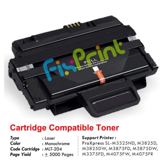 Cartridge Toner D204 Printer Samsung ProXpress M3875FD M3875DW M3375FD