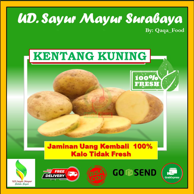 

Kentang Kuning segar fresh sayur sayuran segar murah 500 Gram - UD058