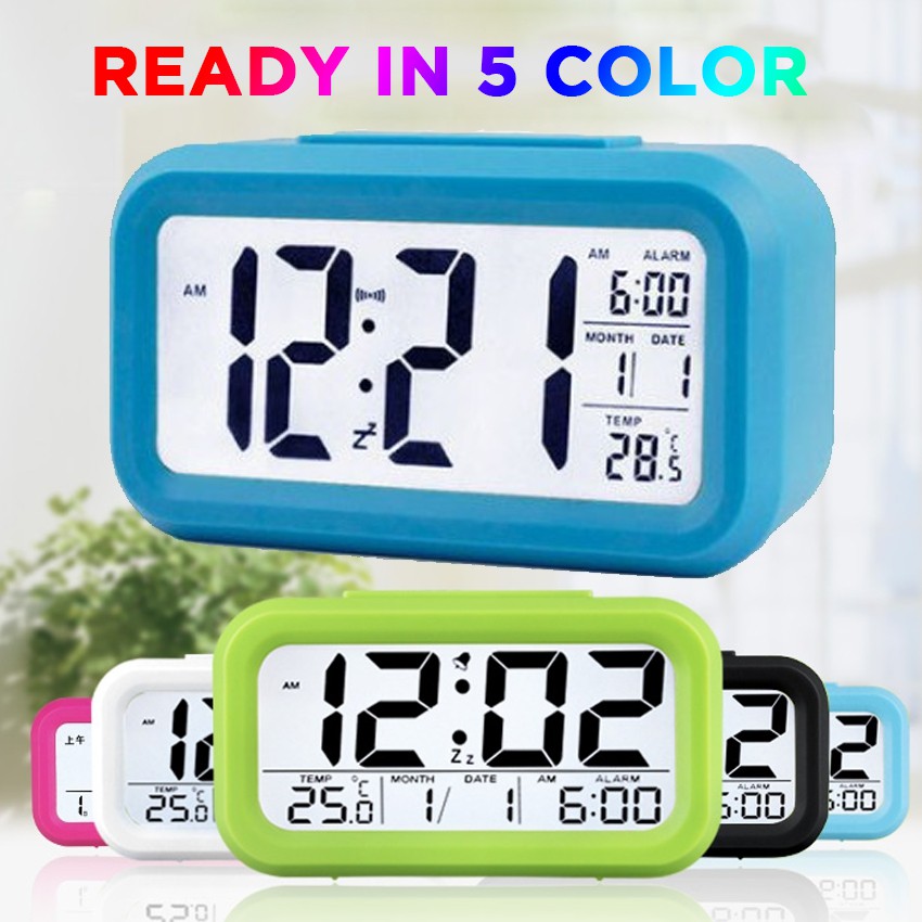 Smartfish Jam Meja Alarm Digital LCD Digital Clock Smart Digital Clock