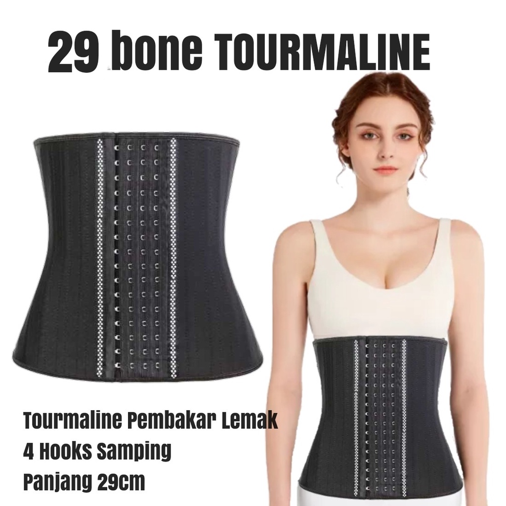 Korset 29 Bone Tourmaline Waist Trainer Korset 29 Tulang Pembakar Lemak