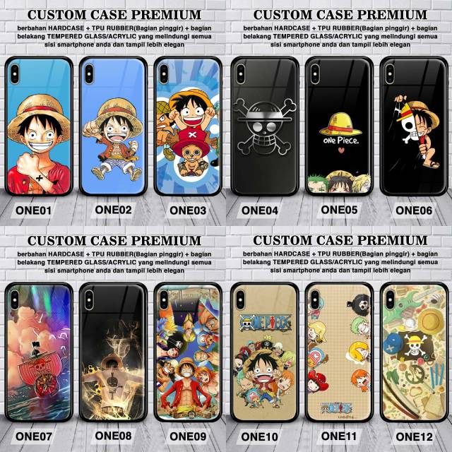 PREMIUM CUSTOM CASE ONEPIECE XIAOMI POCOPHONE F1/POCOPHONE X2/MI MIX 2S/MI MIX 3/MI MAX 3 GLASS CASE