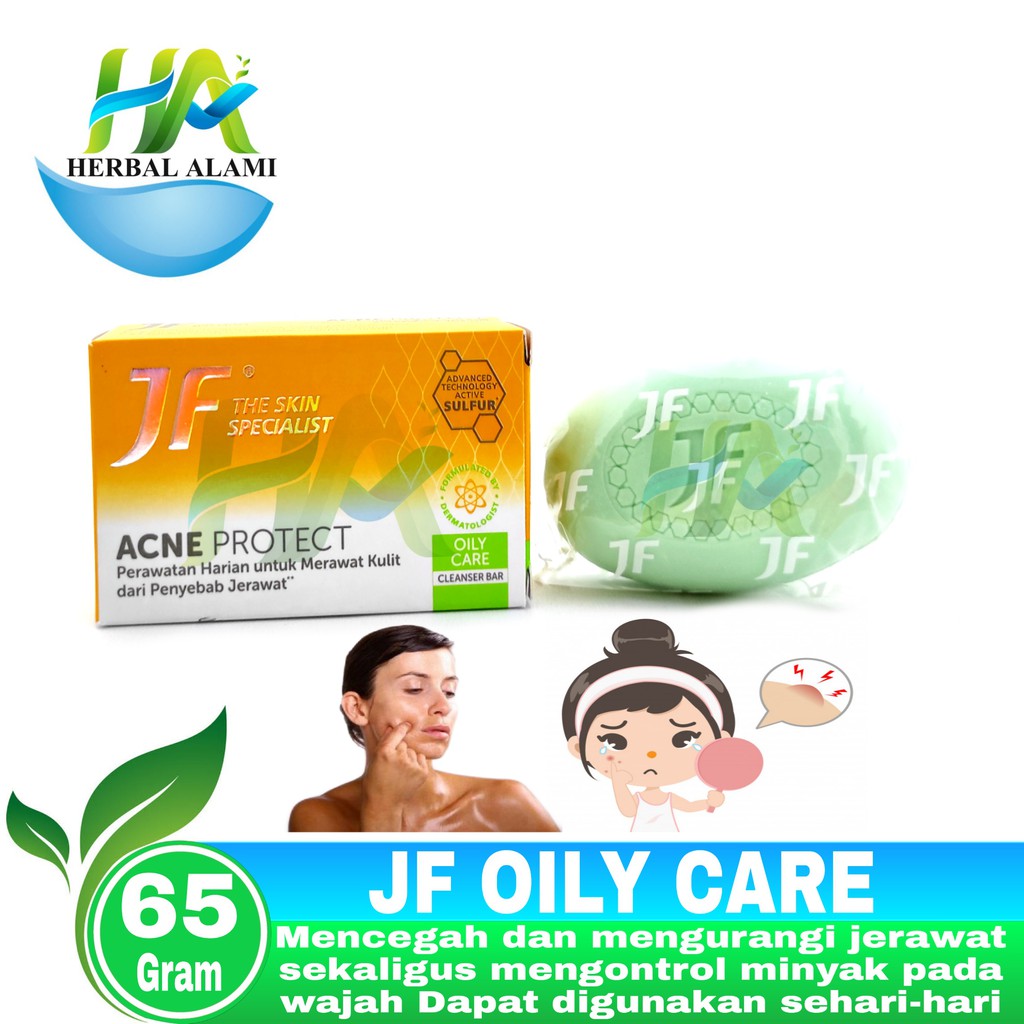 Jf Acne Protect Bar Sabun - JF Acne Protect Green Sensation Oily Care