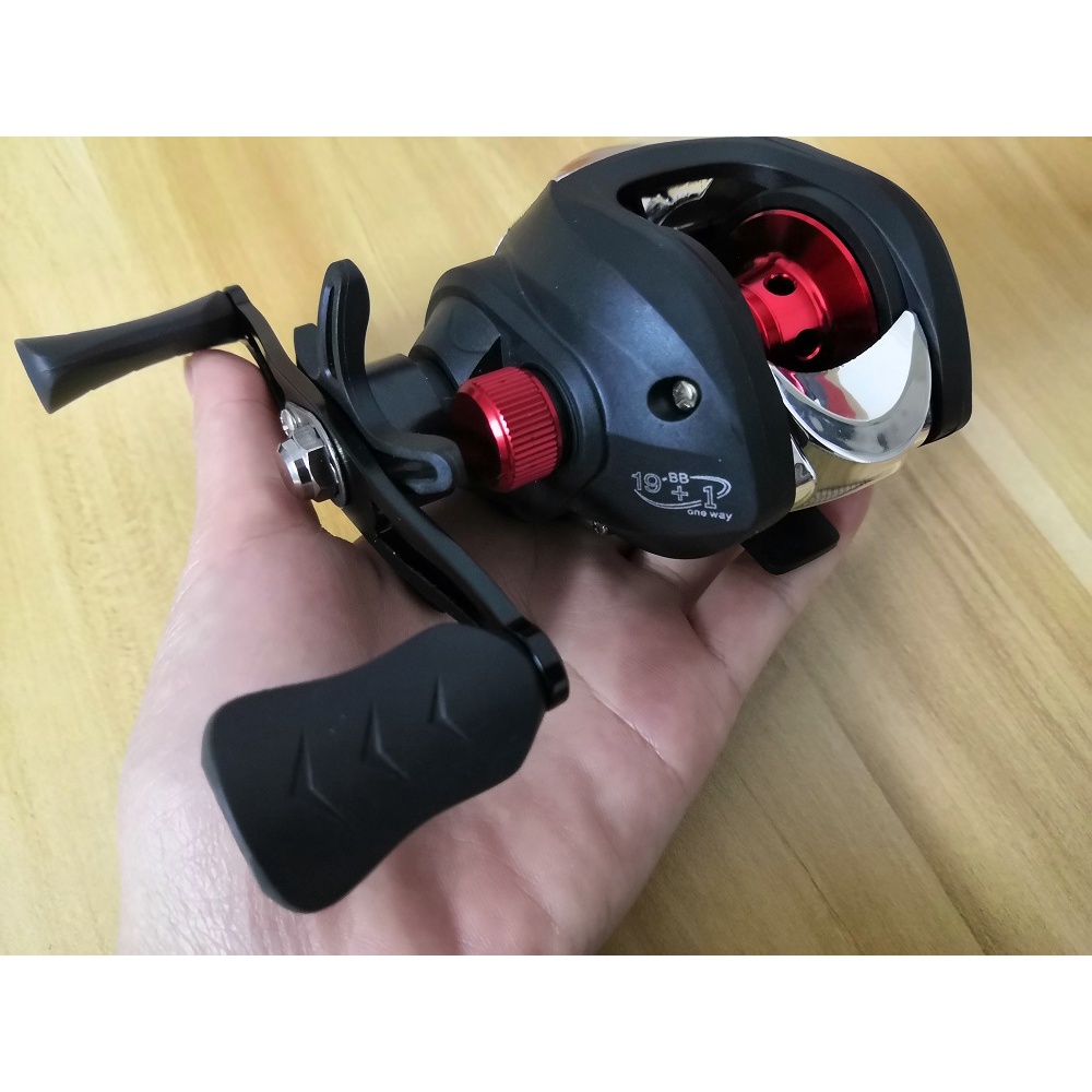 Baitcasting Reel BC reel 10kg Max Drag 7.2: 1 Tangan kiri/Tangan kanan 19+1BB CNC wire cup